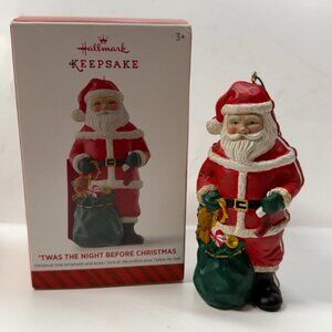 Hallmark Keepsake Book Ornament Santa Clause 'Twas Night Before Christmas 2014
